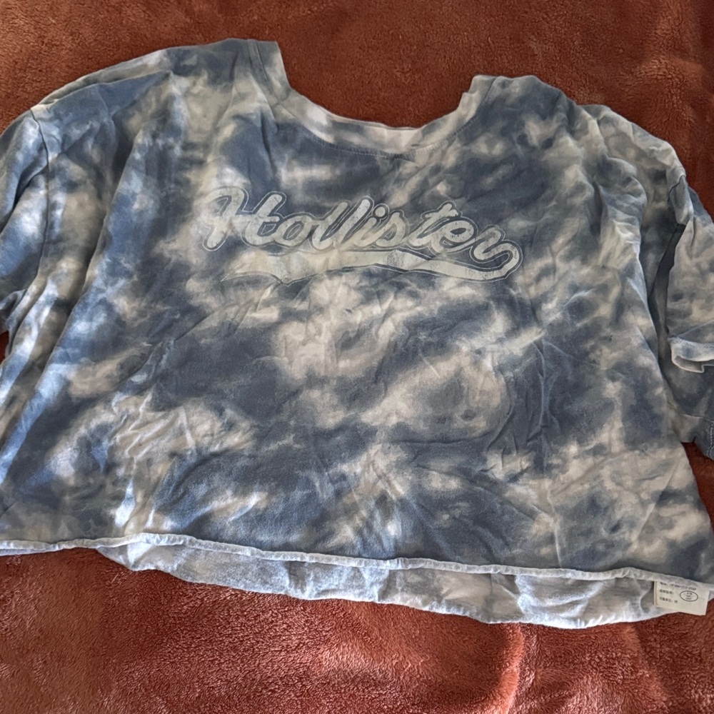 Hollister Cloudy Blue Tie-Dye Top